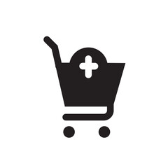add cart plus plus cart shopping shopping cart icon - obrazy, fototapety, plakaty