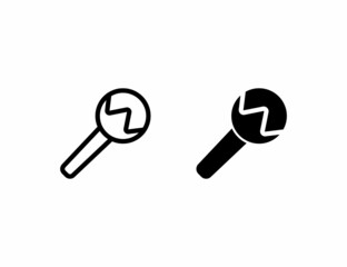maracas icon. outline icon and solid icon