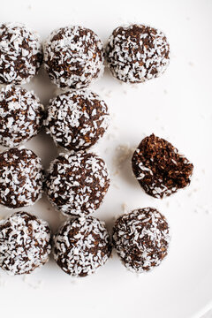 Raw candy made with cocoa and cocos