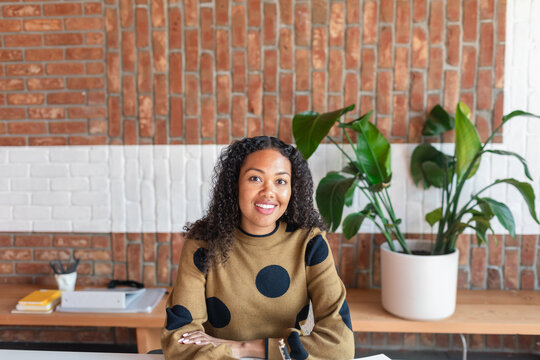 Mixed race entrepreneur female portrait