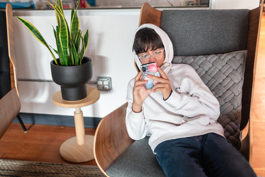Teen boy in waiting room before consultation