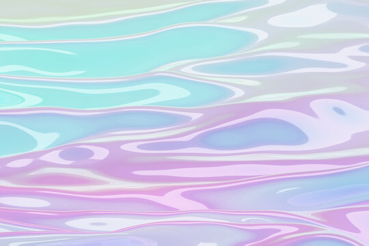 3D iridescent background with pastel pink and blue colors