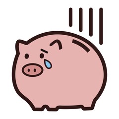 泣くブタの貯金箱