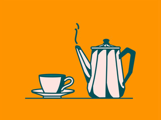 Fresh tea served for breakfast