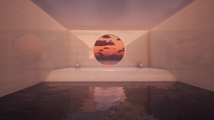 Room flooded with water