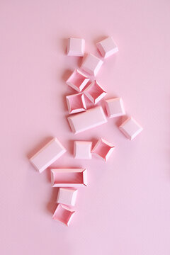 Papercraft pink buttons