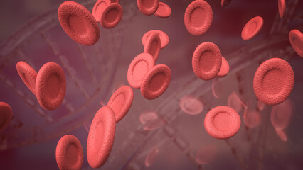 The blood cell for sci or education concept 3d rendering