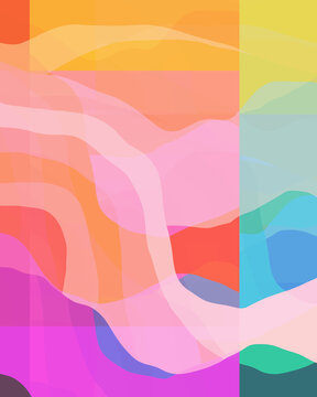 Abstract Flowing Layered Illustration