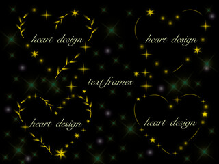 Elegant text frame with a shining heart