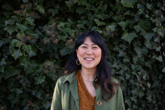 Simple portrait of happy woman.