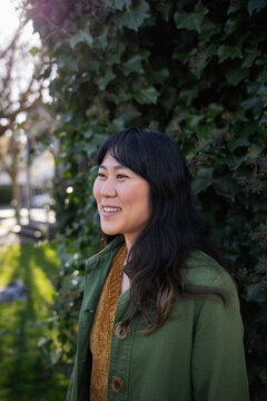Simple portrait of happy woman.