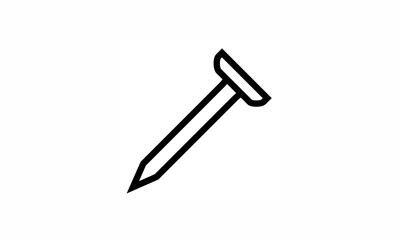 nail icon vector simple outline style with white background