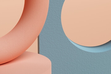 Pastel tone abstract geometric shapes background