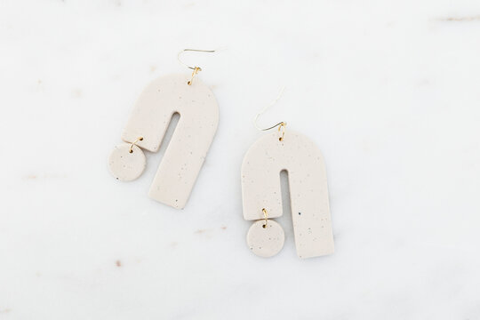 Arch polymer clay earrings