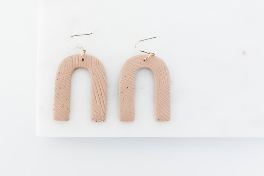 Arch polymer clay earrings