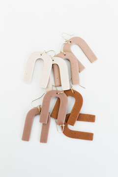 Arch polymer clay earrings