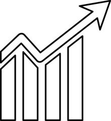 Statistic bar chart icon design vector template line art...eps