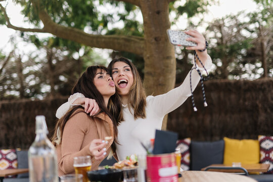 Girls taking selfie 