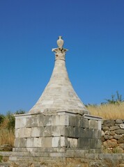 An ancient mausoleum in the city of Messene in the Peloponnese, Greece