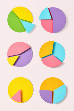 Business Pie Charts Made Of Paper