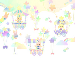 ゆめかわウサギと星の風船 / アンダーコピースペース