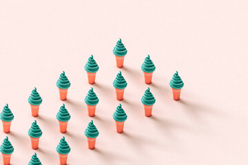 Rectangle from colorful ice creams