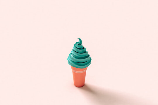 Cup of yummy ice cream