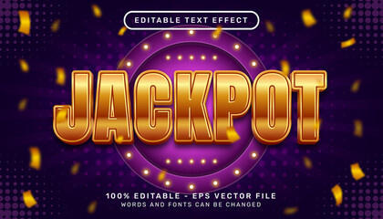 jackpot 3d text editable text effect