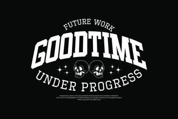 Creative streetwear clothing apparel typography style vector graphic design