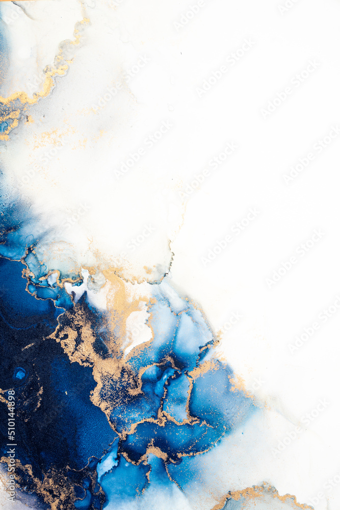 Poster marble ink abstract art from exquisite original painting for abstract background . painting was pain