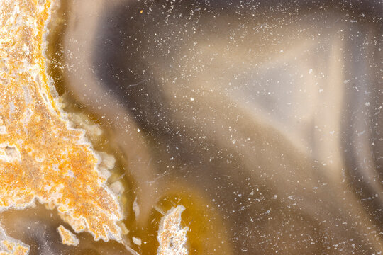 Brown And Gray Agate, Close Up  