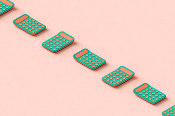 diagonal line of calculators