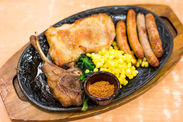 Western chicken steak on the table