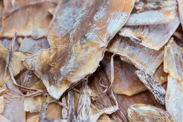 Dried squid in the supermarket