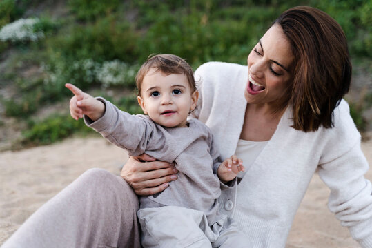 Mom Holding Toddler