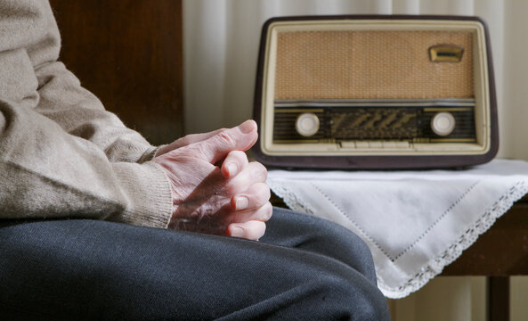 Close up of senior man's hand
