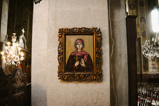 Image of the Virgin Mary in the Orthodox Church of St. Nicholas in Vid