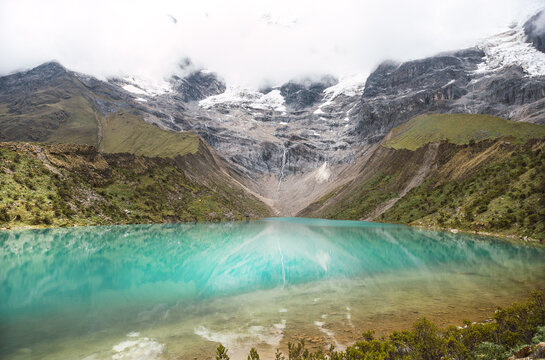 The blue Humantay lake