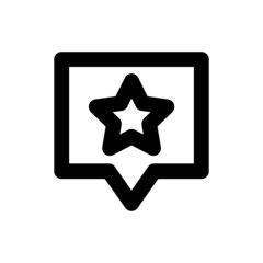 Simple favorite icon, star,Vector outline icon on white background.