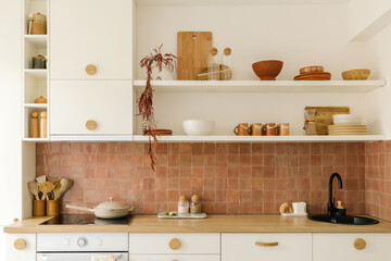 Bright kitchen elements design