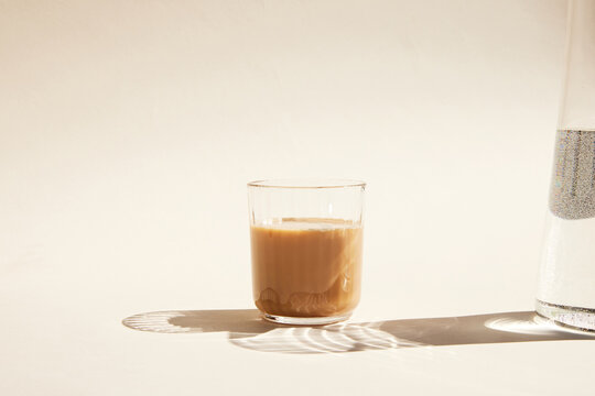 Glass of iced latte