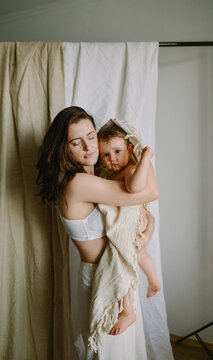  portrait of woman and child