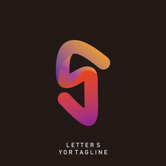 Letter S logo design with gradient color. 