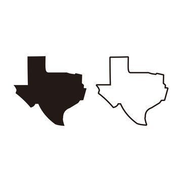 Texas map vector illustration symbol