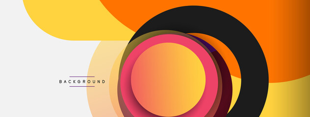 Circle and round shapes abstract background. Vector illustration for wallpaper banner background or landing page