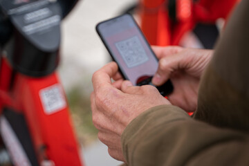 Bike rental scan qr code