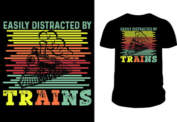 Train Vintage Tshirt Design vector