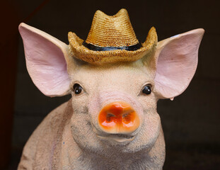 Ferkel mit Hut