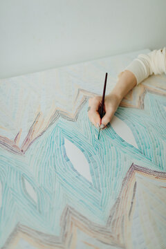 Modern artist at work 