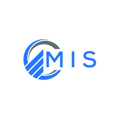 MIS Flat accounting logo design on white  background. MIS creative initials Growth graph letter logo concept. MIS business finance logo design. © Faisal